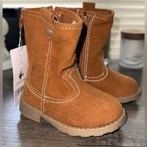Carter’s Baby Girl Faux Suede Side Zip Cowgirl‎ Boots Size 4